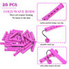 Picture of YOROSTAR 20pcs Purple Plastic Perm Rods Set for Natural Hair Cold Wave Rods Hair Rollers for Long Short Women's Hair DIY Hairdressing Tools