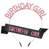 Picture of Birthday Crown Birthday Sash for Women, Birthday Girl Sash, Birthday Girl Crown, Glitter Black Birthday Sash and Crown Rhinestone Headband Set, Happy Birthday Girl Princess Tiara Sash Accessories