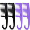 Picture of 4PCS Large Wide Tooth Comb Detangling Comb with Hook for Wet Curly or Dry Hair in All Types, Premium Styling Shower Combs Set with Handgrip, Women Detangler Hair Brush for Detangling Wigs Curls