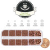 Picture of One Pack 2000 Pcs of Flatback Round Rose Gold Rhinestones 6 Sizes (1.5-6 mm) with Nail Art Rhinestone Picker Pencil And Tweezers For DIY And Salon Use