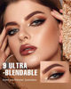 Picture of MAKI YIKA Brown Eyeshadows Palette Nude Eye Shadow 9Color, Naked Eyeshadow Matte Shimmer Glitter Eye Shade Long Lasting Pigmented Eye Makeup - Brown