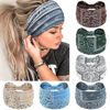 Picture of Awumbuk Wide Headbands for Women Knotted No Slip Head Bands Soft Turban Headband Hair Accessories Boho African Solid Color Head Wraps for Women Yoga Workout Pack of 6 (Nature)