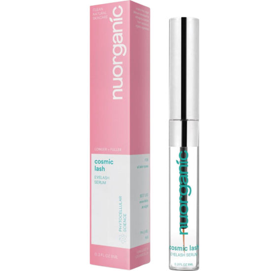 Picture of nuorganic Lash Growth Serum - Thicker + Longer + Stronger Eye Lashes in 30 Days - Natural + Vegan + Cruelty Free - As Seen on Tiktok! Extra Large Bottle + 3 Month Supply - 0.3 fl Oz / 8ml