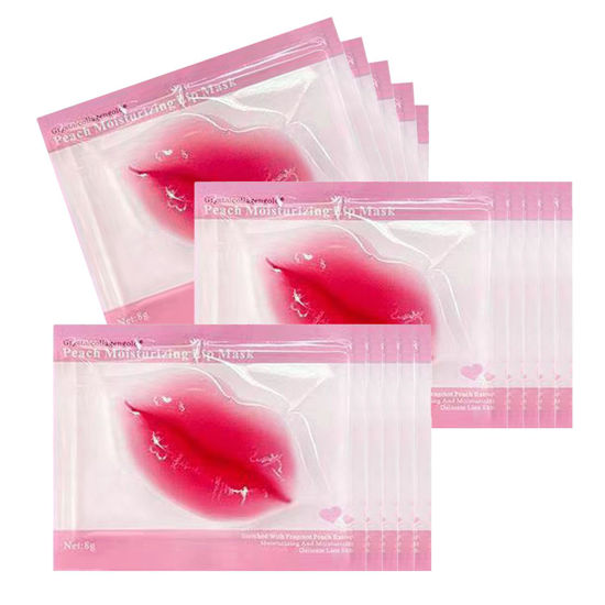 Picture of NIYET 30 pieces of Moisturizing Collagen Crystal Lip Mask - Anti-Ageing & Anti Chapped, Reduce lip Wrinkles, Fade Lip Color, Make Skin Smooth And Firm Collagen Lip Pieces (Rose)