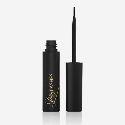 Picture of Lilly Lashes Black Eyelash Glue, Brush On Lash Glue for False Eyelashes, Eyelash Extension Glue for Fake Eyelashes, Latex Free Lash Adhesive for Eyelash Extensions, Pair with Lilly Lashes