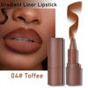 Picture of 3Pcs 2-in-1 Gradient Lip Liner and Lipstick Lip Combo Set - Achieve Flawless Contour and Gradual Ombre Effect with Easy-to-Use Crayon Form and Cone Tip - Non-Smudging, Long-Lasting (01&04&06, 3)