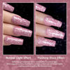 Picture of RARJSM Glitter Gel Polish Light Pink Reflective Holographic Gel Nail Polish 7.5ML 1Pcs Iridescent Shimmer LED UV Soak Off Shining Sparkle Diamond Gel Polish Nail Art Manicure Salon DIY at Home