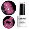 Picture of Sparkling Glitter Gel Nail Polish, Red Gel Nail Polish Diamond Gel Polish, Spark Shiny Gel Nail Art, Soak Off UV LED Nail Gel Polish Nail Art Starter Manicure Salon DIY at Home RAR87