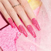Picture of RARJSM Pink Gel Nail Polish, 7.5ml 0.25Floz Reflective Gel Polish Glitter Gel Nail Polish Summer Candy Collection Diamond Shimmer Neon Pink Nail Gel for Starter Nail DIY at Home UV LED Lamp Required
