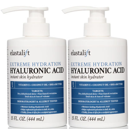 Picture of Elastalift Hyaluronic Acid Moisturizer Body Lotion | Anti Aging Skin Care Body Cream & Face Lotion Diminishes Look Of Wrinkles, Sagging Skin, Crepey Skin, Cellulite, Stretch Marks, & Dry Skin, 2-Pack