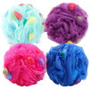 Picture of BTYMS Premium Mesh Poufs (65g/pcs) Bath Sponges Shower Loofahs Exfoliating Shower Puff - Great for Body Wash Pack of 4