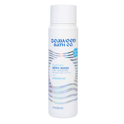 Picture of Seaweed Bath Co. Hydrate Body Wash, Unscented, 12 Ounce, Fragrance Free Shower Gel for Men & Women, Vegan, Paraben Free, Sulfate Free, Cruelty Free