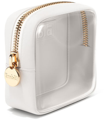 Picture of Embla Clear Cosmetic Bag Makeup Bag, Clear Zipper Pouch Cosmetics Bags Cute Womens Make Up Pouches, Clear Toiletry Travel Bag Tote, Preppy Purse Cosmetic Organizer Mini Small Large Makeup Bags, White