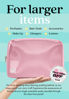 Picture of Embla Clear Cosmetic Bag Makeup Bag, Clear Zipper Pouch Cosmetics Bags Cute Womens Make Up Pouches, Clear Toiletry Travel Bag Tote, Preppy Purse Cosmetic Organizer Small Large Makeup Bags, Flamingo