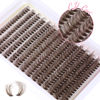 Picture of Brown Lash Clusters Eyelash Extensions 280pcs Fluffy Eyelash Clusters Lash Extensions 8-16MM D Curl Wispy Individual Lashes