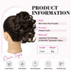 Picture of REECHO 9" Short Ponytail Extension, Classic Loose Curly Wavy Claw Clip Pony tails Hair Extensions HP001 Hairpieces for Women - Dark Brown with Highlights