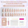 Picture of Christmas Press on Nails Winter, Almond Medium Christmas Fake Nails Christmas Glue on Nails Xmas Snowflake Oval Acrylic Nails Press ons, Christmas False Nails for Women and Girls - 24 PCS