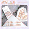 Picture of Christmas Press on Nails Winter, Almond Medium Christmas Fake Nails Christmas Glue on Nails Xmas Snowflake Oval Acrylic Nails Press ons, Christmas False Nails for Women and Girls - 24 PCS