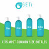 Picture of 2-Pack Liter 33.8 oz Shampoo Conditioner Pump Dispenser | Fits Most Salon Brand Liter Size Bottles with a 1-inch Wide Opening | White | by Geti Beauty