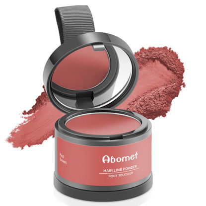 Picture of Root Touch Up Instantly Cover Gray Hairline and Hair Loss - Hair Fibers Powder for Thinning Hair for Women and Men (Red Brown)