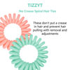 Picture of TIZZYT Basic Spiral Hair Ties, No Crease Hair Ties, 18 Count - Macaron Color