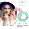 Picture of TIZZYT Basic Spiral Hair Ties, No Crease Hair Ties, 18 Count - Macaron Color