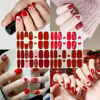 Picture of TailaiMei 12 Sheets Valentine's Day Nail Wraps Adhesive Nail Art Stickers Full Wraps Strips with 2 Pcs Nail Files for DIY Nail Decals (Heart Style)