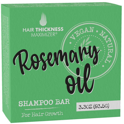 Picture of Rosemary Oil Shampoo Bar for Hair Growth, Strengthening. With Rice Protein, Jojoba, Castor Oil. Eco Friendly, Vegan. Color Safe, pH Balanced. No Harsh Chemicals. Higher Concentration Than Liquid