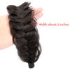 Picture of DIGUAN Wide Messy Braided Headband With Teeth Synthetic Hair Plaited Headband High Elasticity Braids Chunky Fishtail Braided Hair Band Hairpiece for Girls Women (Dark Chocolate)