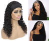 Picture of Aiterina 22Inch Headband Wigs Human Hair Deep Wave Wig Glueless Headband Wig Deep Wave None Lace Front Wigs Headband Wig Machine Made Wigs Curly Hair Natural Color