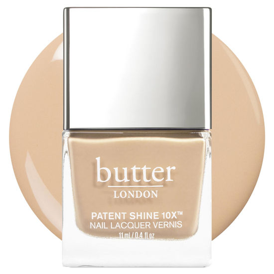 Picture of butter LONDON Patent Shine 10X Nail Lacquer Polish, Cotswolds Cottage (Bisque) - Gel-Like Finish & Chip-Resistant Nail Lacquer Helps Protects & Strengthens Nails - Vegan & Cruelty-Free (0.4 Fl Oz)