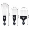 Picture of LEADUWAY Hair Picks - Black Metal Afro Combs for Hair Styling, Fist Pick for Women and Men
