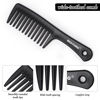 Picture of BEAYUNG 2 PCS Large Wide Tooth Comb, Shower Combs for Women, Curly Hair Brush, Detangling Comb, Hair Styling Comb, Hairdressing Tool (1Black,1Purple)