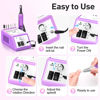 Picture of JIASHENG Professional Nail Drill, 30000rpm Electric Nail Drill Machine, Electric Nail File Drills for Acrylic Nails Kit Gel Nails Manicure Pedicure Tools, Purple