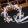 Picture of Kids Flower Girl Pearl Headband, Princess Headpiece for Bridal Wedding, Women's Fashion Hair Accessory (Pink)