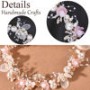 Picture of Kids Flower Girl Pearl Headband, Princess Headpiece for Bridal Wedding, Women's Fashion Hair Accessory (Pink)