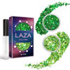 Picture of Laza 2 Jars St. Patrick’s Day Body Glitter Iridescent Chunky Sequins with Glitter Glue Women Eyeshadow Makeup Face Paint Festival Rave Outfits Hair Accessories Carnival Brat Party Costumes-Green Field