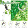 Picture of Laza 2 Jars St. Patrick’s Day Body Glitter Iridescent Chunky Sequins with Glitter Glue Women Eyeshadow Makeup Face Paint Festival Rave Outfits Hair Accessories Carnival Brat Party Costumes-Green Field