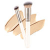 Picture of Makeup Brushes Dpolla Pro Foundation Brush and Flawless Concealer Brush Perfect for Any Look Premium Luxe Hair Contour Brush Perfect for Blending Liquid,Buffing,Cream,Sculpting,Mineral Makeup(White)