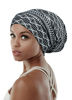 Picture of Women's Sleeping Hat,Satin Liner Oily Hair Medium Silk Slap Bonnet Navy White