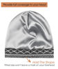 Picture of Women's Sleeping Hat,Satin Liner Oily Hair Medium Silk Slap Bonnet Navy White