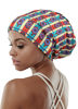 Picture of Casual Slap Cap Cotton Sleep Hats for Frizzy Hair Extra Large Yellow Blue