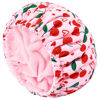 Picture of Shower Cap for Women Terry Lined Bath Cap Large Reusable Waterproof Elastic Band Pink Cherry Shower Caps for Long Thick Hair Soft Bath Shower Hair Caps