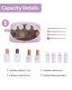 Picture of Narwey Small Makeup Bag for Purse Travel Makeup Pouch Mini Cosmetic Bag Zipper Pouch for Women (Purple Stripe, Small)
