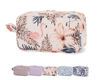 Picture of Narwey Small Makeup Bag for Purse Travel Makeup Pouch Mini Cosmetic Bag Zipper Pouch for Women (Beige Flamingo, Small)