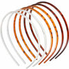 Picture of WILLBOND 6 Pieces Plastic Plain Headbands Teeth Comb Headbands Halloween Skinny DIY Hair Bands Headbands for Women Girls (Light Brown, Deep Brown, Transparent, 5 mm)
