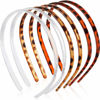 Picture of WILLBOND 6 Pieces Plastic Plain Headbands Teeth Comb Headbands Skinny DIY Hair Bands for Women