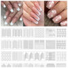 Picture of TailaiMei 1768 Pieces 60 Designs French Manicure Nail Stickers, Nail Art Tips Guides for DIY Decoration Stencil Tools (36 Sheets)