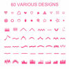 Picture of TailaiMei 1768 Pieces 60 Designs French Manicure Nail Stickers, Nail Art Tips Guides for DIY Decoration Stencil Tools (36 Sheets)