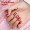Picture of RARJSM Reflective Glitter Gel Polish Red,Glitter Gel Nail Polish Red 7.5ml Holographic Rainbow Iridescent Shimmer LED UV Soak Off Sparkle Diamond Gel Polish Nail Art Manicure Salon DIY at Home 1pcs